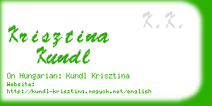 krisztina kundl business card